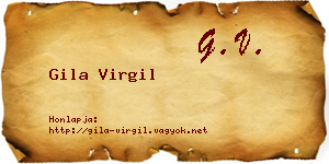 Gila Virgil névjegykártya